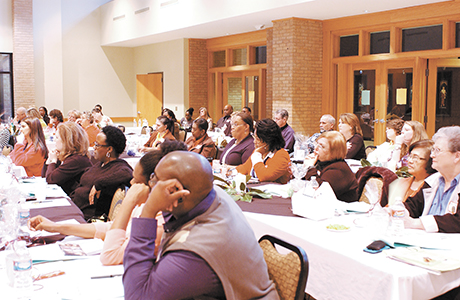 Caregivers and healthcare professionals packed Foley Hall at St. Richard Parish for a one-day nursing workshop sponsored by Catholic Charities’ Office of Health Ministry. 