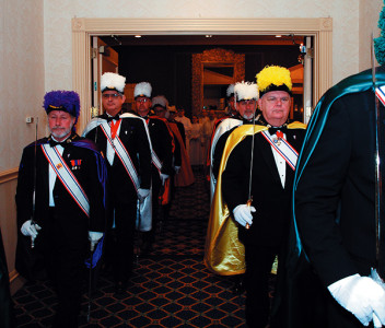 JACKSON –The Knights of Columbus honor guard leads the Mass procession at the 2014 convention in Jackson. The 2015 gathering is set for Biloxi the last weekend of the month. (Mississippi Catholic File Photo)