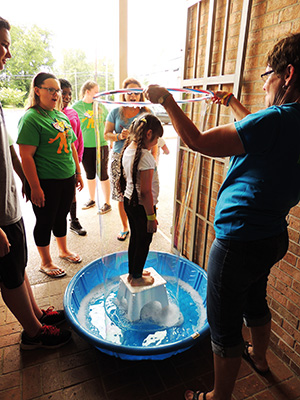 Vacation Bible school and an afternoon program at Immaculate Conception included games for local kids. (Photo courtesy of Kim Walker)