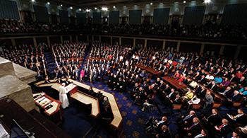 Pope Francis addresses a joint meeting of Congress at the U.S. Capitol in Washington Sept. 24. (CNS photo/Paul Haring)