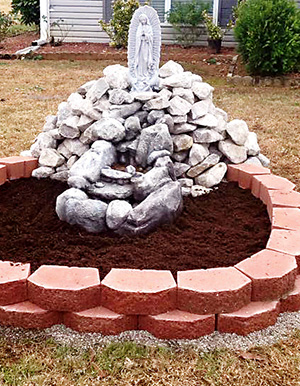 BELMONT – On Thanksgiving Day, Sandra Hernández with the help of her family, erected an altar for the Virgin of Guadalupe in the front lawn of her house. She posted this photo in Facebook with the cutline, “My little Virgin of Guadalupe is ready to be celebrated on her feast day.” 