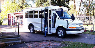 A grant helped secure a bus the Jonestown Center can use to pick up the children who attend the Montessori and preschool programs. (Photos by Maureen Smith)