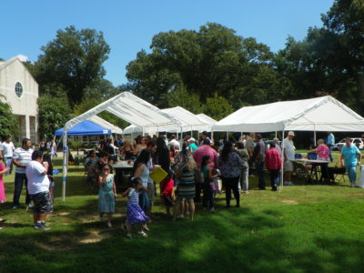 The parish picnic draws many families. (File Photo courtesy of the parish)