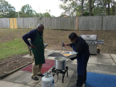 Jackson Holy Family hosted a fish fry and bingo night for local seniors as part of an ecumenical outreach ministry. 