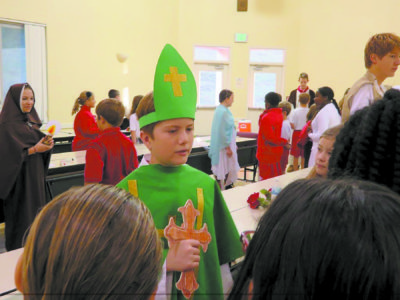 SOUTHAVEN – Sacred Heart School student Students from Southaven Sacred Heart participated on the Feast of All Saints in the eighth graders Live Museum of Saints. Colin Beatty represented Juan Diego. (Photos by Sister Margaret Sue Broker) 