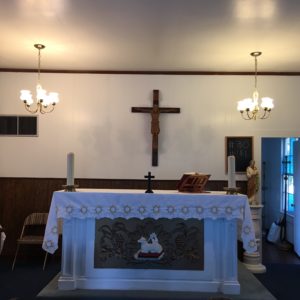 The inside view of the church.