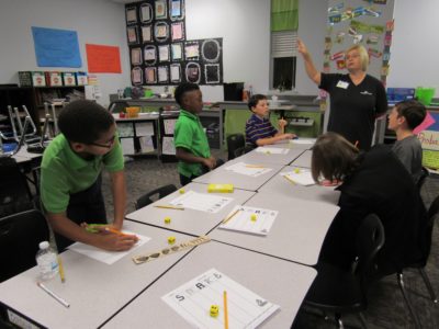 MERIDIAN – St. Patrick School recently hosted a Family Math Night. Families who attended played fun math games created by the teachers. Door prizes were also awarded.  (Photos by Helen Reynolds)