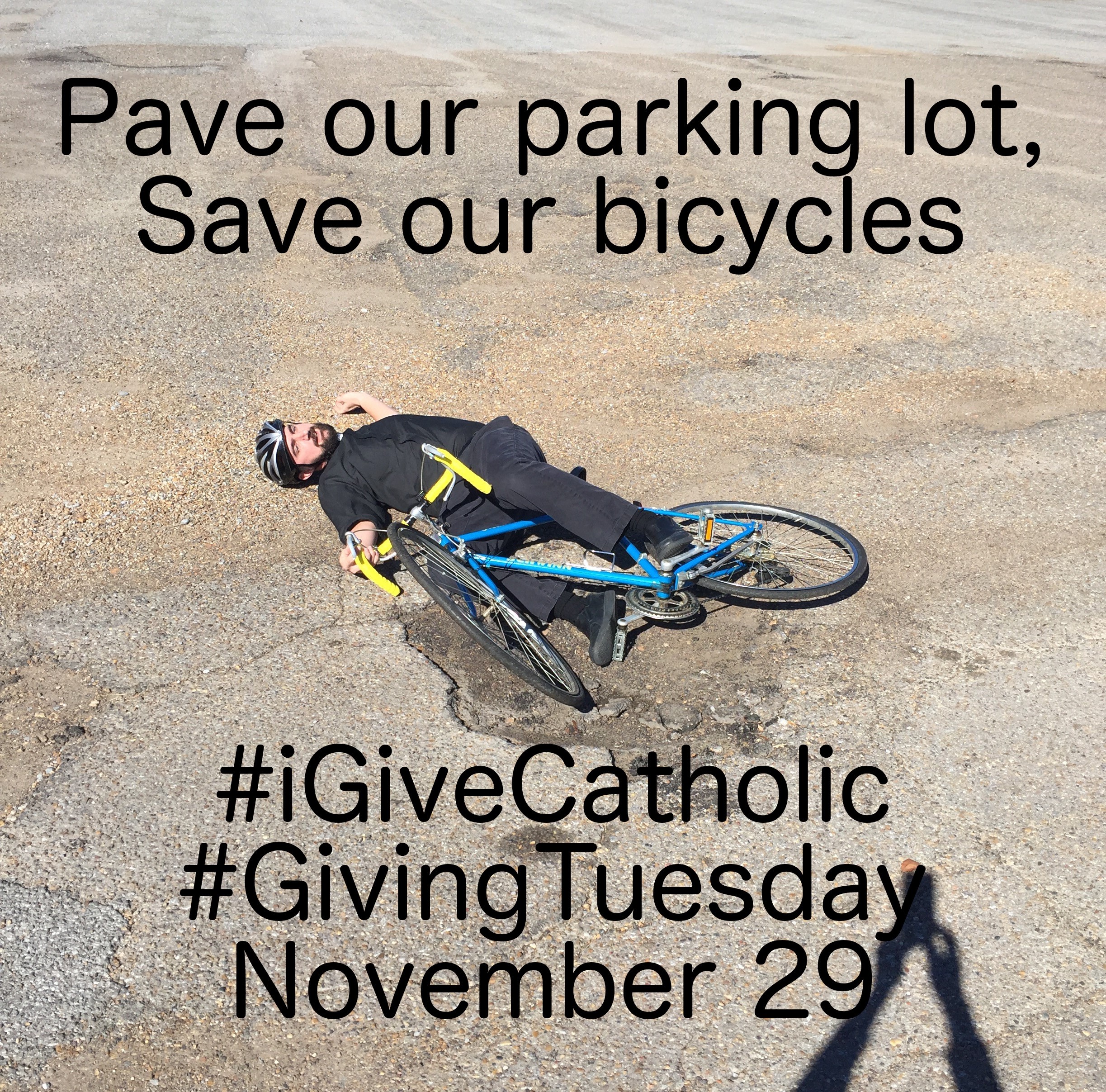Father Scott Thomas, pastor of Clarksdale St. Elizabeth, used humor to get more donations during the lead up to #iGiveCatholic. (Photo courtesy of Father Scott Thomas)
