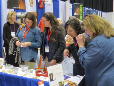 The team from Pearl St. Jude Parish enjoyed the vendor area where attendees could look at the latest in church supplies and catechetical material. 