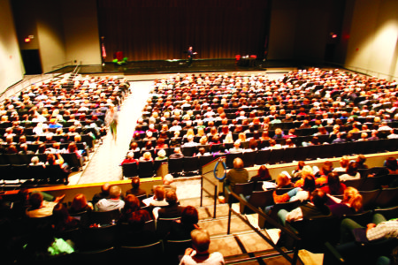 MADISON – the Madison High School auditorium was packed for evangelist Matthew Kelly's "passion and purpose" event Saturday, March 11. (Photo by Monica Walton)