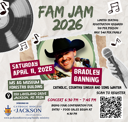 Diocese to host “Fam Jam” family concert in Jackson